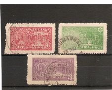 INDIA - TRAVANCORE 1937 TEMPLE ENTRY PROCLAMATION 6ca, 1½ch, 3ch SG 60, 62, 63 FINE USED - Travancore