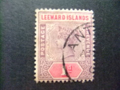 LEEWARD 1890 Reine VICTORIA Yvert N 2 FU - Leeward  Islands