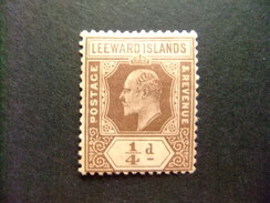 LEEWARD 1906 - 11 Le Roi EDOUARD VII  Yvert N 33 * MH - Leeward  Islands