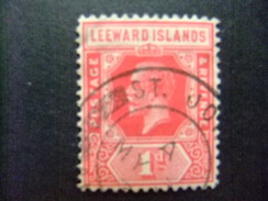 LEEWARD 1921 - 28 Le Roi GEORGE V Yvert N 63 º FU - Leeward  Islands