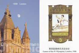 UK - 1908 London OG, Tower Bridge & Olympic Poster, With St.Paul's Cathedral, China's Prepaid Card - Summer 1908: London