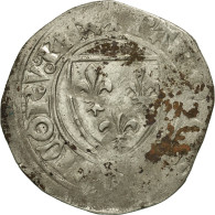 Monnaie, France, Charles VI, Blanc Guénar, Saint-Pourçain, TTB, Billon - 1380-1422 Carlos VI El Bien Amado