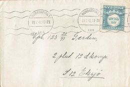 SWEDEN # MILITARY BRIEF WITH CONTENTS  SEND FROM NORRKÔPING  19.7-1942 - Militaire Zegels