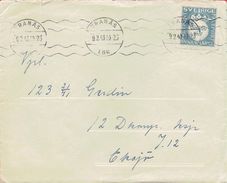 SWEDEN # MILITARY BRIEF WITH CONTENTS SEND TRANÅS  9.2.43 - Militaires