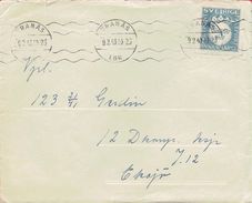 SWEDEN # MILITARY BRIEF WITH CONTENTS SEND TRANÅS  9.2.43 - Militärmarken