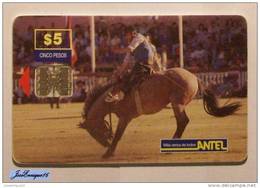 URUGUAY - TARJETA TELEFONO - PHONE CARD - ANTEL  TC  50a - HORSE, CABALLO, CHEVAL. - Uruguay