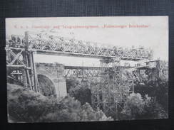 AK KORNEUBURG Feldmässiger Brückenbau 1908 //// D*24968 - Korneuburg