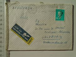 D151259 TURKEY TÜRKIYE - Cover - Ucak Ile Par Avion -1964 - ANKARA  Yenisehir -  To Austria  Salzburg-Maxglan - Cartas & Documentos