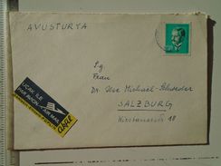 D151260 TURKEY TÜRKIYE - Cover - Ucak Ile Par Avion -1964 - ANKARA   -  To Austria  Salzburg-Maxglan - Cartas & Documentos