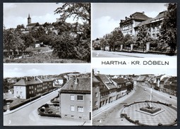 A5111 - Alte MBK Ansichtskarte - Hartha - Kr. Döbeln - Schule Markt Steinaer Und Gabelsberger Straße - Kühn TOP - Hartha