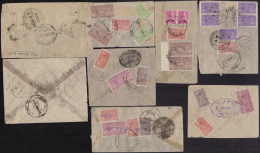 NEPAL 1950 Ca - Sei Lettere Con Varietà  Di Affrancature Del Periodo E Due In Franchigia. Molto Inte... - Autres & Non Classés