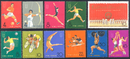 1965 - Second National Games, Complete Set Of 11 Stamps (1657/1667), O. G., Never Hinged. ... - Other & Unclassified