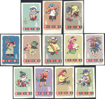 1963 - Children Games, Complete Set Of 12 Stamps (1469/1480) Without Gum As Issued, Not Perforated. ... - Altri & Non Classificati