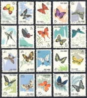 1963 - Butterflies Complete Set Of 20 Stamps (1446/1465), O. G., Never Hinged. ... - Autres & Non Classés