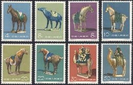 1961 - Tang Dinasty Portery, Complete Set Of 8 Stamps (1366/1373), O. G., Never Hinged. ... - Autres & Non Classés