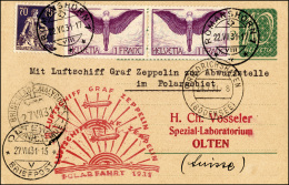 SVIZZERA POSTA AEREA 1931 - Cartolina Postale Con Complementari Dalla Svizzera 22/7/1931 Trasportata... - Other & Unclassified