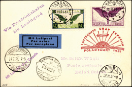 SVIZZERA POSTA AEREA 1931 - Cartolina Affrancata Dalla Svizzera 22/7/1931 Trasportata Con La Crocier... - Other & Unclassified