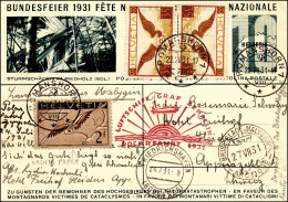 SVIZZERA POSTA AEREA 1931 - Cartolina Affrancata Dalla Svizzera 22/7/1931 Trasportata Al Polo Nord C... - Altri & Non Classificati