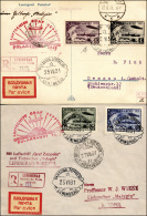 RUSSIA POSTA AEREA 1931 - Zeppelin Polar Fahrt, Serie Non Dentellata (A27A/A30A), Perfetti, Su Carto... - Other & Unclassified