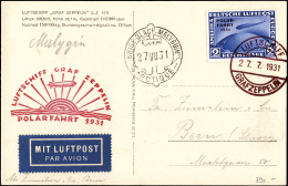 GERMANIA REICH POSTA AEREA 1931 - 2 M. Polar Fahrt (Mi 457), Perfetto, Su Cartolina Impostata A Bord... - Other & Unclassified