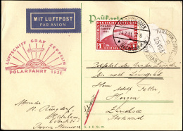 GERMANIA REICH POSTA AEREA 1931 - 1 M. Polar Fahrt (Mi 456), Perfetto, Su Cartolina Da Friedrichshaf... - Altri & Non Classificati