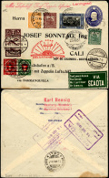 COLOMBIA POSTA AEREA 1931 - Intero Postale Di Colombia Con Affrancatura Integrativa, Riaffrancato A ... - Autres & Non Classés