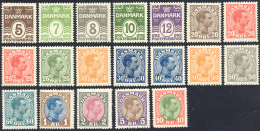 DANIMARCA 1921/28 - Serie Ordinaria (132/149), Gomma Originale Integra, MNH, Perfetti. N. 147 Cert. ... - Altri - Europa