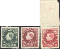 BELGIO 1930 - Alberto I, Tiratura Di Malines (290A/292A), Gomma Originale, Perfetti, MNH. ... - Altri - Europa