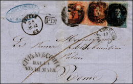 BELGIO 1862 - 10 December 1862, Single Rate Letter From Anvers To Rome, Prepaid To Destination 1 Bel... - Europe (Other)