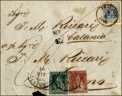 AUSTRIA 1857 - 9 Kr. Azzurro, Carta A Macchina (5/I), Perfetto, Su Frontespizio Di Lettera Da Triest... - Autres - Europe