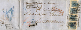 AUSTRIA 1855 - 9 Kr. Azzurro, Carta A Macchina (5/I), Quattro Esemplari, Ottimo Stato, Al Verso Di S... - Europe (Other)