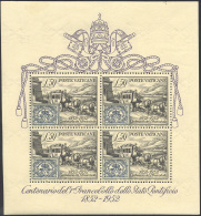 1952 - 50 Lire Centenario, Foglietto (1), Perfetto, Gomma Originale Integra. ... - Blocchi E Foglietti