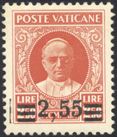 1937 - 2,55 Su 2,50 Lire Provvisoria, II Tiratura, Impronta Di Spazio Tipografico A Sinistra (B38c),... - Autres & Non Classés