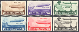 POSTA AEREA 1933 - Zeppelin (12/17), Gomma Originale Integra, Perfetti. ... - Cirenaica