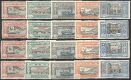 1924 - Manzoni, 5 Valori (11/15), Quattro Serie, Gomma Originale Integra, Perfetti. ... - Cirenaica