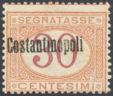 COSTANTINOPOLI SEGNATASSE 1922 - 30 Cent. Soprastampato, Senza Il Bollo Postale Di Controllo (2a), G... - Autres & Non Classés