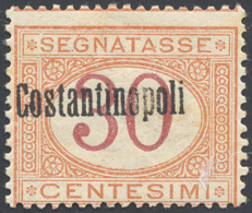 COSTANTINOPOLI SEGNATASSE 1922 - 30 Cent. Soprastampato, Senza Il Bollo Postale Di Controllo (2a), G... - Altri & Non Classificati