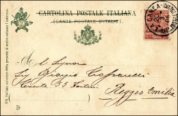 LA CANEA 1906 -10 Cent. Floreale Soprastampato (6), Perfetto, Su Cartolina Da La Canea 20/3/1906 A R... - Autres & Non Classés