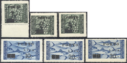 LITORALE SLOVENO SEGNATASSE 1946 - Cifre Sottili (14B/19B), Gomma Originale Integra, Ad Eccezione De... - Other & Unclassified