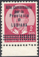 LUBIANA 1941 - 2 D. "Alto Commissario Per La Provincia Di Lubiana", Non Emesso (64), Gomma Originale... - Other & Unclassified