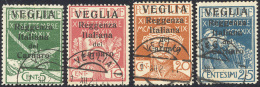 VEGLIA 1920 - Soprastampati Con Caratteri Grandi (1/4), Usati, Perfetti. ... - Other & Unclassified