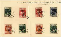 VEGLIA 1920 - Soprastampa Più Piccola Ed Espressi (5/10+E), Perfetti, Su Cartoncino Commemorativo U... - Other & Unclassified