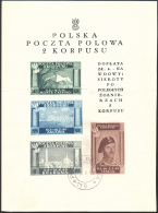 FOGLIETTI 1946 - Vittorie Polacche, Foglietto, Carta Bianca (1A), Usato, Perfetto. ... - 1946-47 Période Corpo Polacco