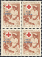 1953 - Pro Croce Rossa, Doppia Stampa Della Croce (93a), Blocco Di 4, Gomma Originale Integra, Perfe... - Altri & Non Classificati