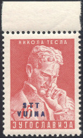 1953 - 15 D. Tesla (72), Soprastampa Fortemente Spostata A Sinistra, Gomma Originale Integra, Perfet... - Other & Unclassified