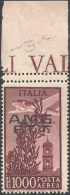 POSTA AEREA 1948 - 1000 Lire Campidoglio, Soprastampa Su Due Righe, Doppia Dentellatura In Alto (16a... - Other & Unclassified