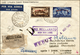 1949 - 100 Lire Romana E 50 Lire UPU (41,40), Perfetti, Su Aerogramma Raccomandato Trasportato Con I... - Altri & Non Classificati