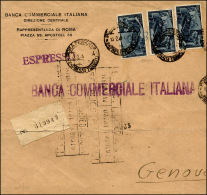1949 - 100 Lire Risorgimento (591), Tre Esemplari, Perfetti Su Busta Per Espresso, Rifilata Sui Lati... - Other & Unclassified