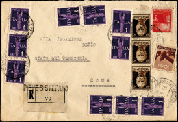 1946 - 1 Lira Violetto Di Posta Aerea (14), 10 Esemplari Più Complementari Misti Repubblica-Luogote... - Other & Unclassified