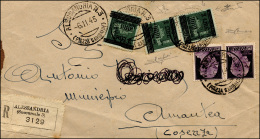 1945 - 2 Lire Su 25 Cent. Verde, Soprastampato, FALSO DI AMANTEA Per Frodare La Posta, Tre Esemplari... - Other & Unclassified